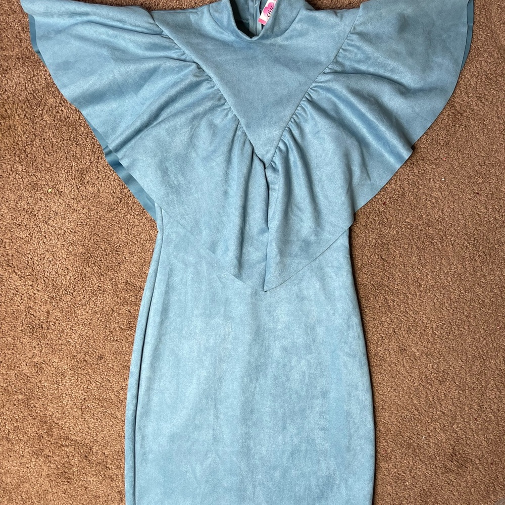 NWT Blue Suede Dress